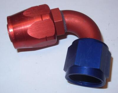 Aeroquip adapter fitting 120 degree -10 AN to 7/8'' UNF size 10 FBM1044 RED/BLUE