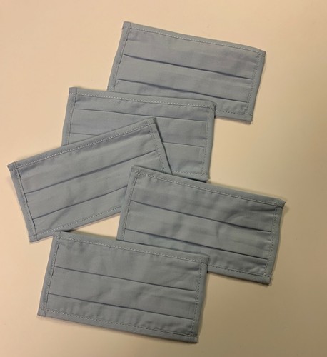 Paquete de 5 máscaras faciales plisadas de tela infantil de triple capa para niños, BMK654 - Imagen 3 de 22
