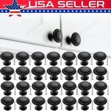 Lot Matte Black Cabinet Pull Knobs Kitchen Drawer Handles Door Cupboard Hardware