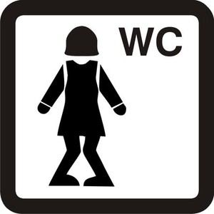 Wc Toilette Damen Piktogramm Aufkleber Sticker In 3 Grossen Nr 1169 Ebay