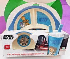 Disney STAR WARS MANDALORIAN Dinnerware Set 5, Plate, Bowl, Cup, Fork and Sppon