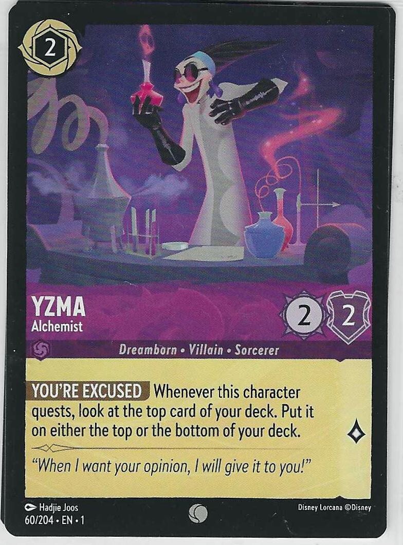 Disney Lorcana Yzma, Alchemist The First Chapter 60/204 NM Common Fast Shipping