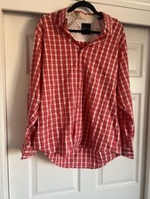 100 Cotton, Tommy Bahama Red Checkered Button Down, Sz Large Men  s
