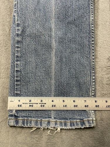 Levis Jeans Girls 7 Junior Long Blue Medium Wash 505 Mid Rise Straight Leg Vtg - Picture 7 of 10