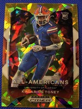 2021 #195 Kadarius Toney Panini Prizm Draft Picks All American RC Gold Ice