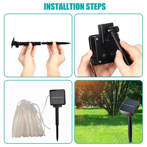 7.5-32m Solar Lichtschlauch Außen LED Streifen Lichterschlauch Lichterkette IP65 - Bild 43 von 81