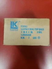 3x3 Clear 2 Mil Small Plastic Bags  Baggies Jewelry seal Top Lock 1000 count box