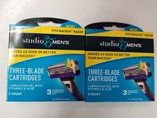 Studio 35 Men's 3-blade Cartridges (Fit Mach3) Razor 2/5 count total 10 ct