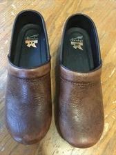 DANSKO XP brown floral embossed clog, women's size 37