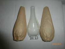3 Glaszylinder, Wiener Zylinder, Glaskolben für Petroleumlampe - ca.  22 cm h
