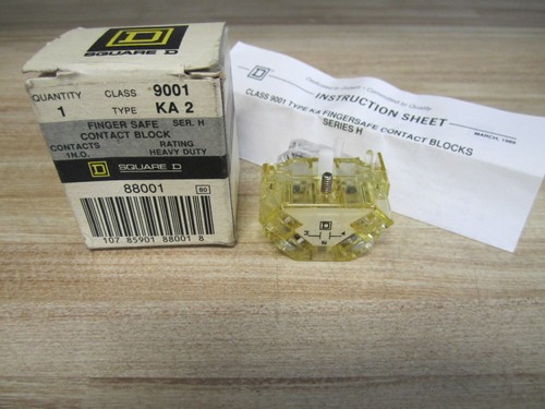 Square D 9001-KA3 Contact Block 88002 Series H - Picture 1 of 4