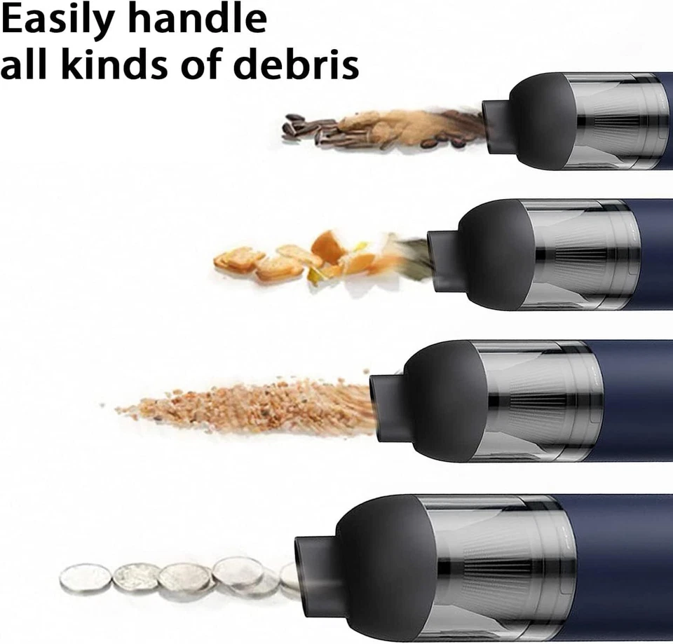 Portable Cordless Car Vacuum Cleaner Hand Held Dust Buster for Desktop Keyboard - Image 2 of 4