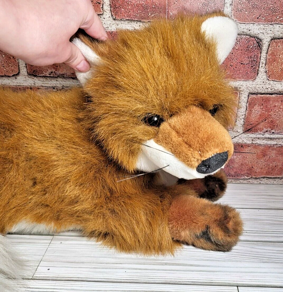 Vtg Plush Fox Unipak  Pregnant Fox with Kits, cubs,  babbies, stuffed animal - Image 2 of 4