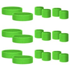 18 Pcs Sweatbands for Kids Sports Colorful Elastic Headband Wrist Bands Sets ...