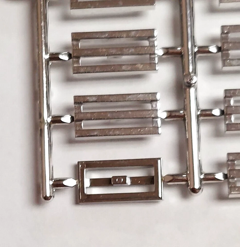 Legoland Town Lego City Prototipo - Cromo Plata 1x2 Rejilla Azulejos Fábrica Sprue Foto 3 de 4