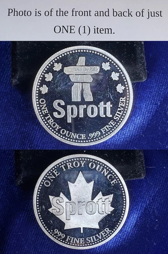 Sprott Canada 1 Troy Oz .999 Fine Silver Round 241718