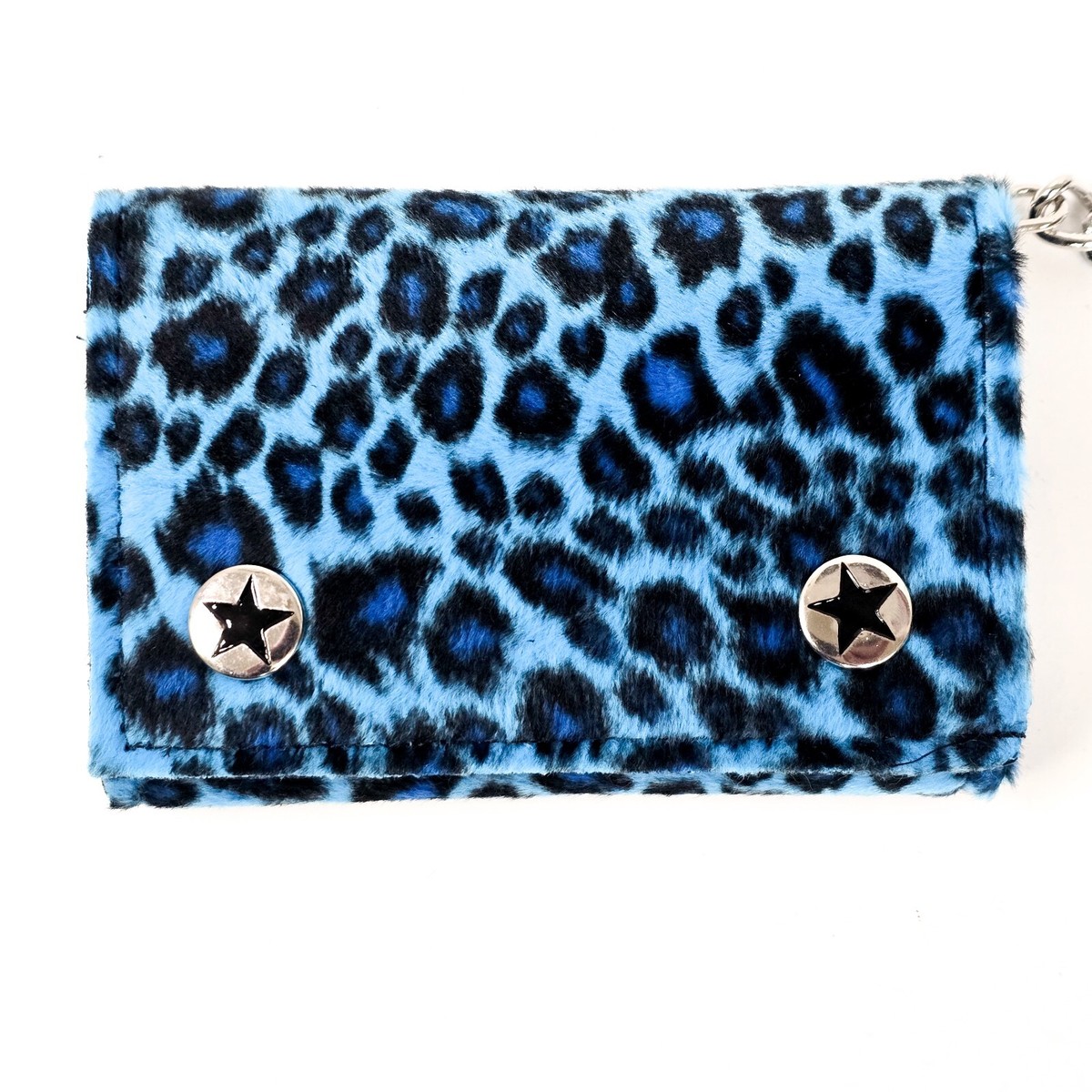 Leopard Bikers wallet with chain Punk Rock Goth Rockabilly Red