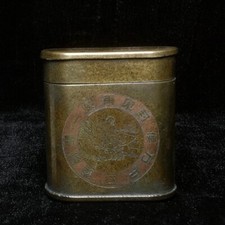 3.2 Inch Old Chinese Bronze Hand Carving old man Boy Cigarette Box Collection