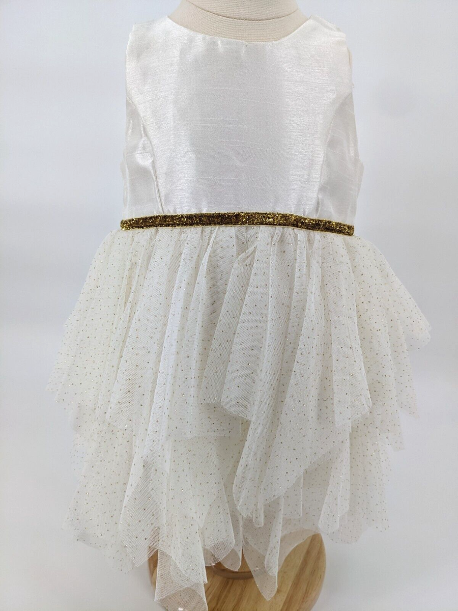 ivory party dress little girl A Little Extra Ivory Floral Tutu Dress