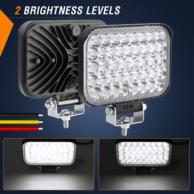 2x 6'' LED Arbeitsscheinwerfer 288W LED Zusatzscheinwerfer 12V Flutlicht IP67