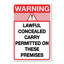Lawful Conceal & Carry - 12 x 18 - Magnet