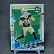 Jake Haener Rated Rookie RC 2023 Donruss Optic Card #277 New Orleans Saints. rookie card picture