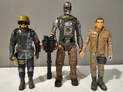 TERMINATOR Salvation Marcus Wright John Conner T-600 6'' Action Figure Lot of 3