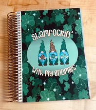 Gnomes St Patrick's Cover Set 4 use with Erin Condren A5 Coil Spiral Planner~