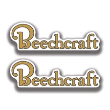 BEECHCRAFT DECALs 2 Stickers Bogo Antique Airplane Car Window Bumper