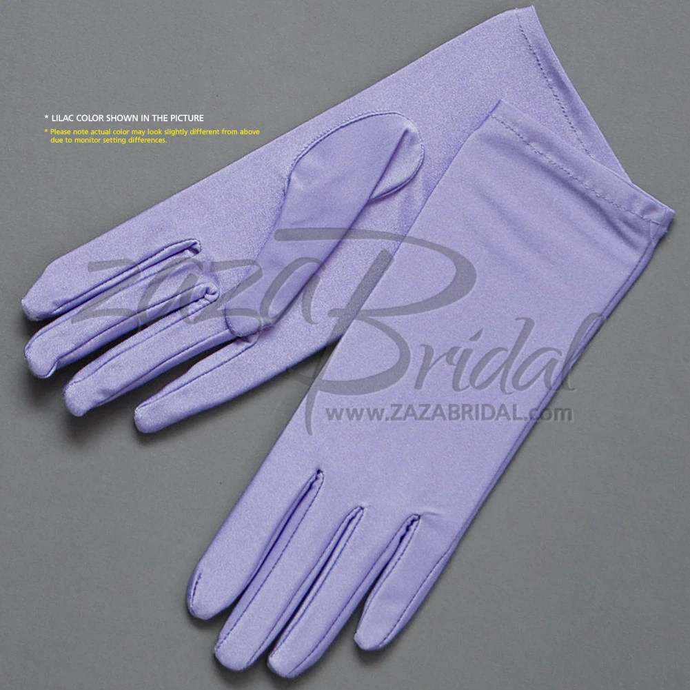 OFF WHITE Guanti abito in raso a 4 vie elasticizzati finitura opaca lunghezza polso 2BL vari colori