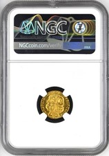 1762 GOLD QUARTER GUINEA of George III - NGC MS64 Choice Flashy Lustre