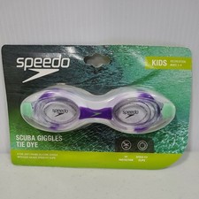 Speedo Goggles KID Age 3-8 Purple Tie Dye Swimming UV Protect Speed Fit Clip