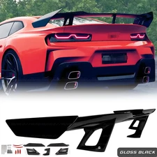 For Chevy Camaro ZL1 1LE Style LT RS SS 2016-2024 Trunk Spoiler Wing Gloss Black