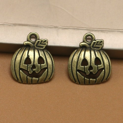 15 Pcs Lächelnder Kürbisanhänger Halloween -Anhänger Kupfer Armband - Picture 5 of 12