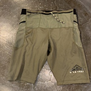 Nike Trail Lava Loop Dri-Fit 1/2 Length Running Tights Size Small Green EUC