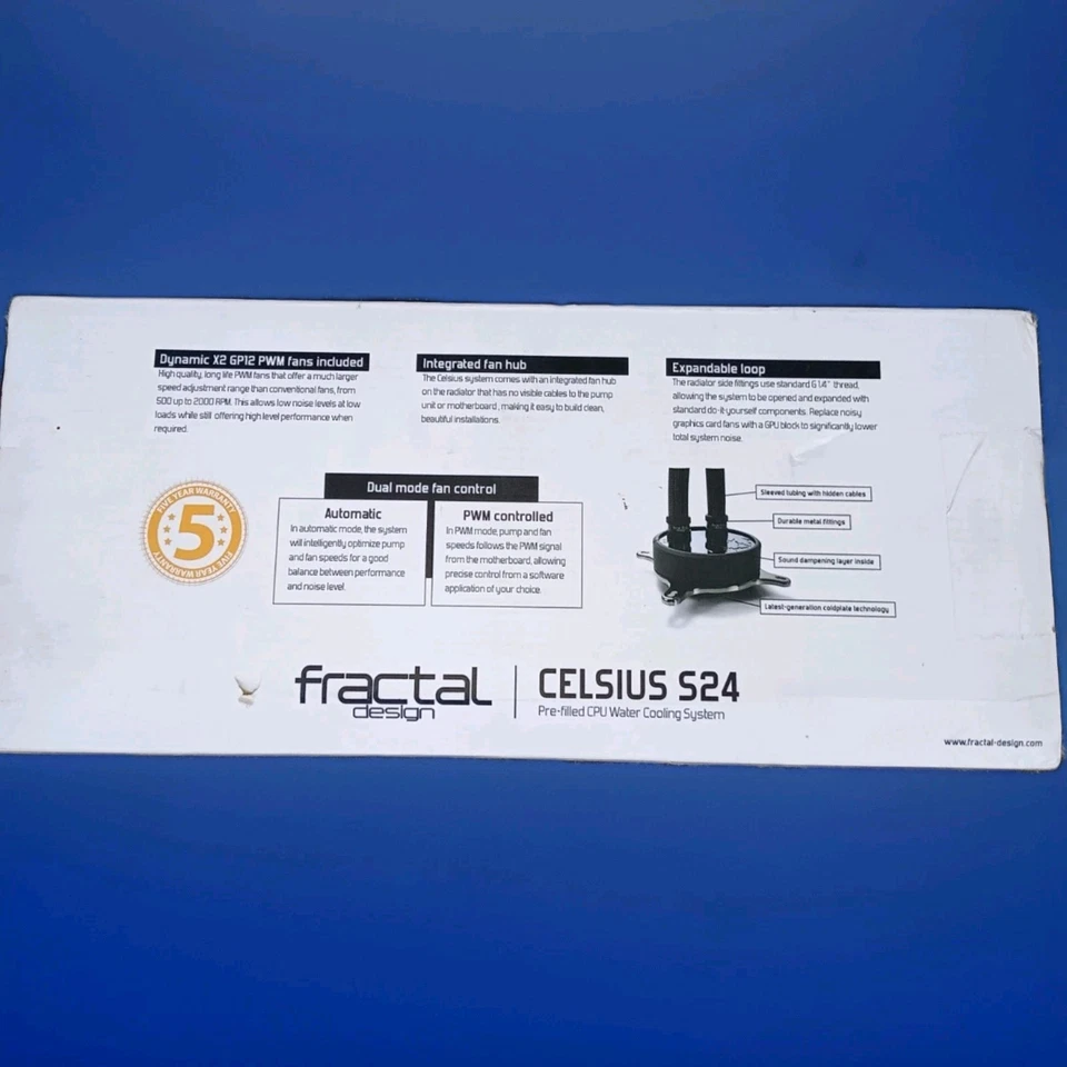 Fractal Design Celsius S24 Pre-filled CPU Water Cooling System open Box - Image 3 of 4