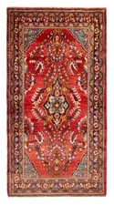 Vintage Hand-knotted Runner Rug 3'10" x 7'4" Traditional Oriental Wool Carpet