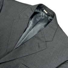 Jos A Bank Men s 100 Wool 3-Button Blazer Navy Gray 39R