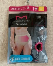 Maidenform Flexees Women's Brief Panty Smooths Shapewear New Size M 8 10 Black