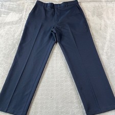 Vintage Levi Strauss Action Slacks Pants Mens W36 L29 Blue Polyester 90s Y2K