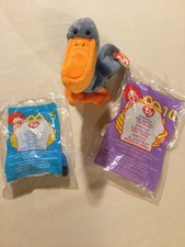 Ty Beanie Babies Lot of #3~1996 Scoop the Pelican & 2 McDonalds Bird Teenies~NWT