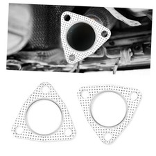 2PCS Exhaust Gasket,2" 3-Bolt Exhaust Flange Gasket,Multifunctional 2 inch