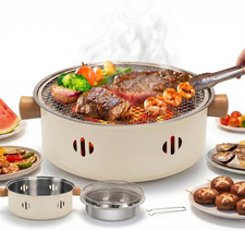 Portable Charcoal Grill with Stainless Grate for Camping and Picnics