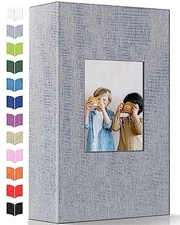 Photo Album 4x6 with,Slip-in Picture Albums,Linen Cover Memory 300 Pockets Gray