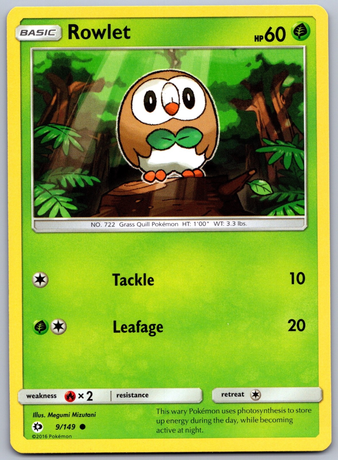 Rowlet Common SM Base Set 9/149 NM