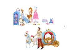 Disney Princess Ultimate Cinderella Gift Set Mattel 50 Pieces Carriage Dolls
