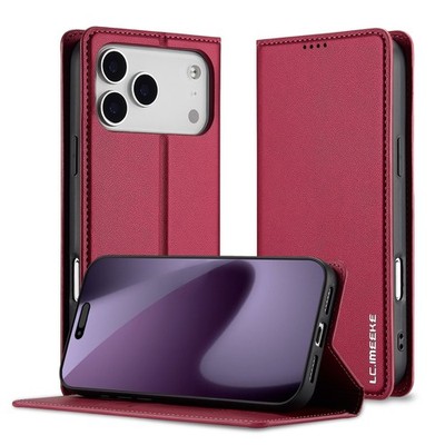 For iPhone 17 16e 15 14 13 12 11 Pro Max Magnetic Leather Case Card Wallet Cover