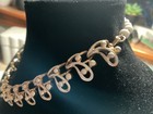 Coro signed vintage white enamel and gold tone leaf necklace — photo 4