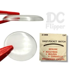 Accutron 218D Watch Crystal 1347 32.8mm Case 2854, 2758 NOS Read!