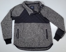 Abercrombie & Fitch Size Small Quilted Asymmetric Snap Button Pullover●Note 